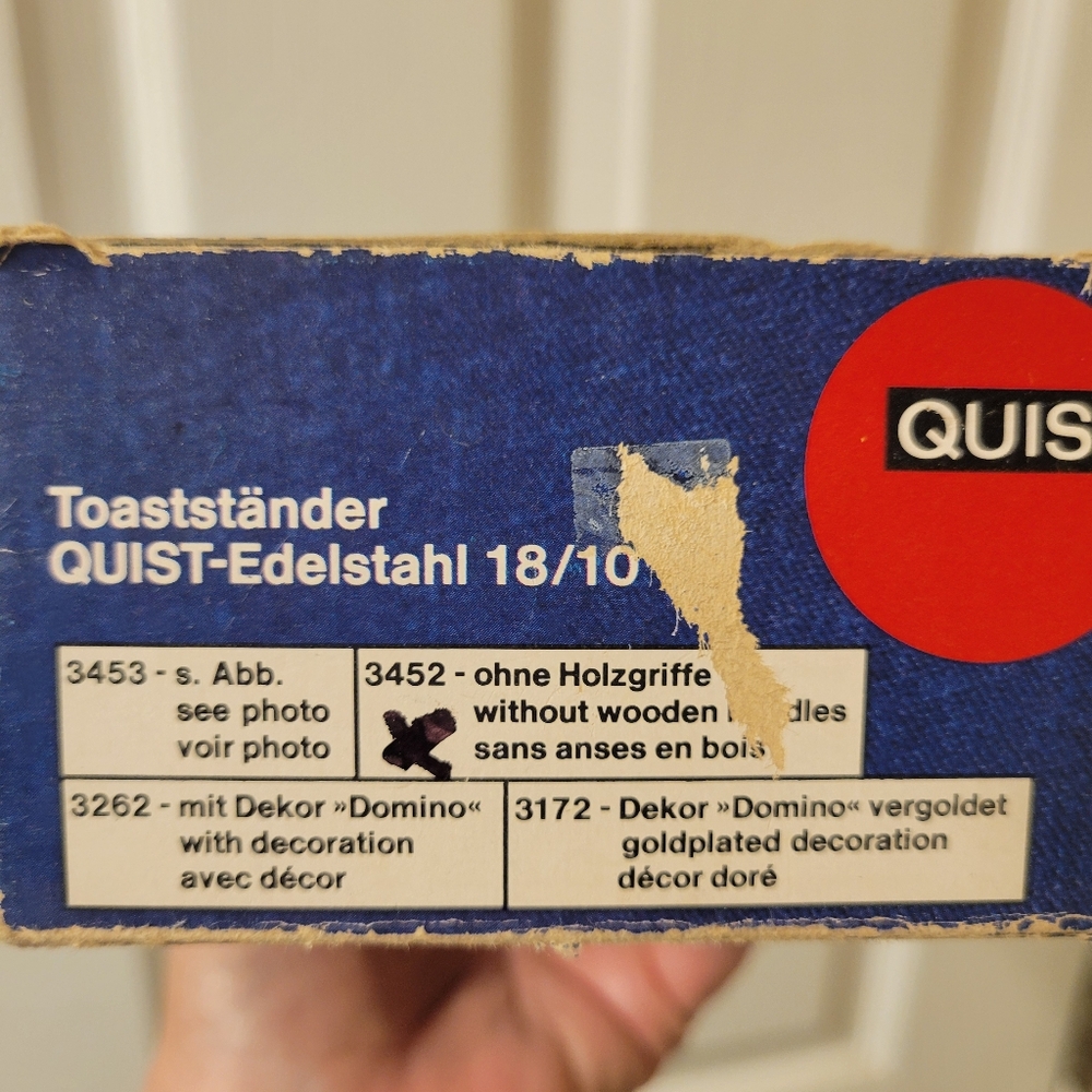 Vintage Toast Rack ~ NOS/NIB - Original Box ~ QUIST - Germany? ~ MCM ~ Retro! - Picture 7 of 15